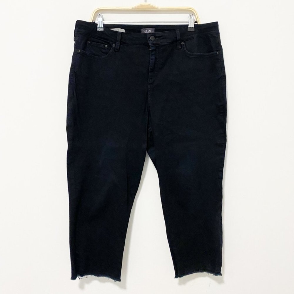 NYDJ Black Skinny Cropped Jeans Size 18
